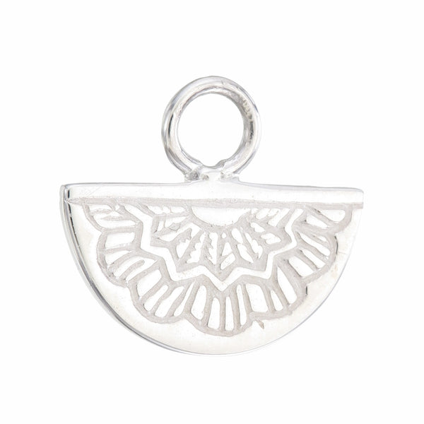 MINI EGYPTIAN FAN CHARM  - SILVER