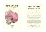 MINI ROUGH GEM CHARM -  ROSE QUARTZ - GOLD
