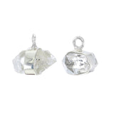 MINI ROUGH GEM CHARM - DIAMOND QUARTZ - SILVER