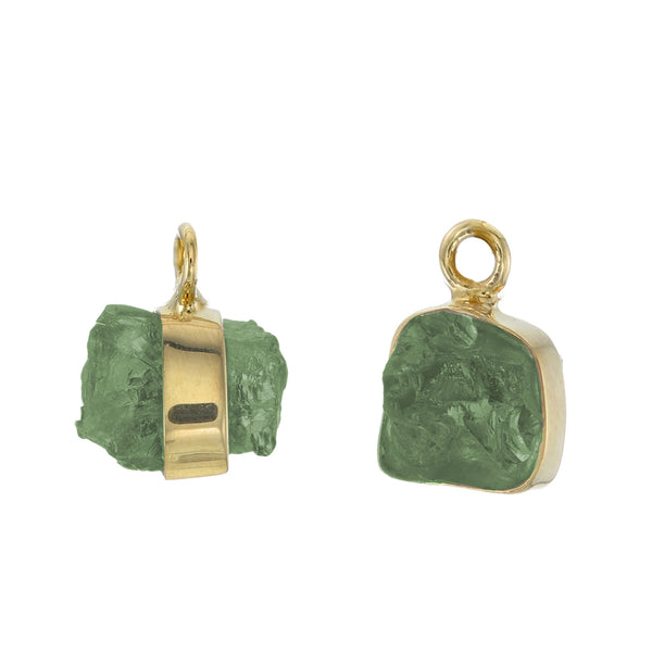 MINI ROUGH GEM CHARM - PERIDOT - GOLD