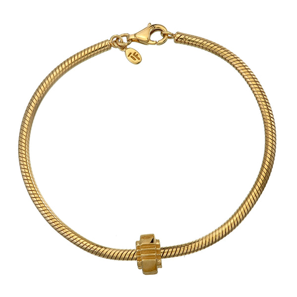 ROUND SNAKE CHAIN COLLECTOR BRACELET - GOLD