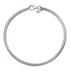 ROUND SNAKE CHAIN COLLECTOR BRACELET - SILVER