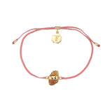 CITRINE CRYSTAL BRACELET - SALMON - GOLD