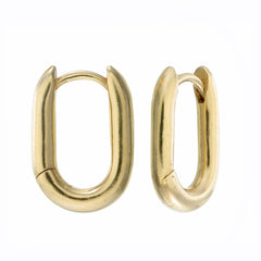 OVAL HOOPS - PAIR - GOLD