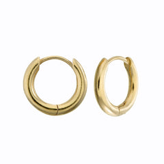 SMALL ROUND HOOPS - PAIR - GOLD