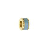 SPACER BEAD - PASTEL BLUE - GOLD