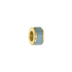 SPACER BEAD - PASTEL BLUE - GOLD