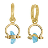 SUNDAY SWIVEL HOOPS - APATITE - GOLD