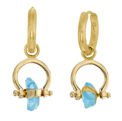 SUNDAY SWIVEL HOOPS - APATITE - GOLD