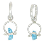 SUNDAY SWIVEL HOOPS - APATITE - SILVER