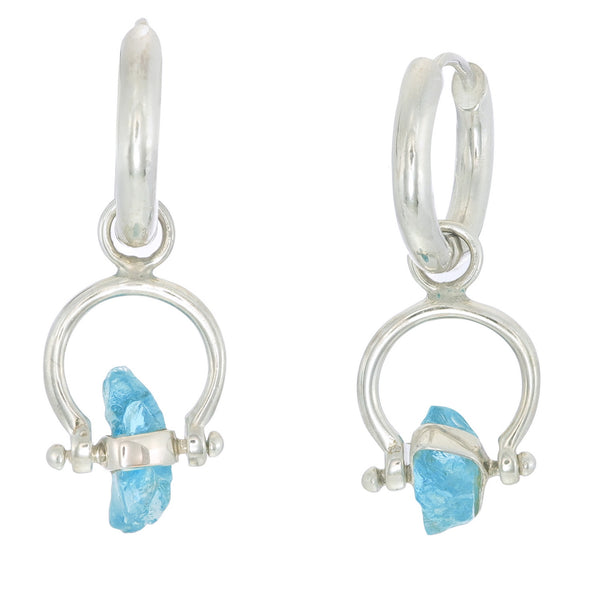 SUNDAY SWIVEL HOOPS - APATITE - SILVER