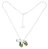 SUPERPOWER CHARM NECKLACE - CITRINE & PERIDOT - SILVER