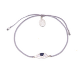 EYE PROTECTION BRACELET - PASTEL GREY - SILVER
