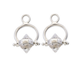SUNDAY SWIVEL CHARM - DIAMOND QUARTZ - SILVER