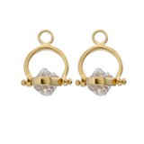 SUNDAY SWIVEL CHARM - DIAMOND QUARTZ - GOLD