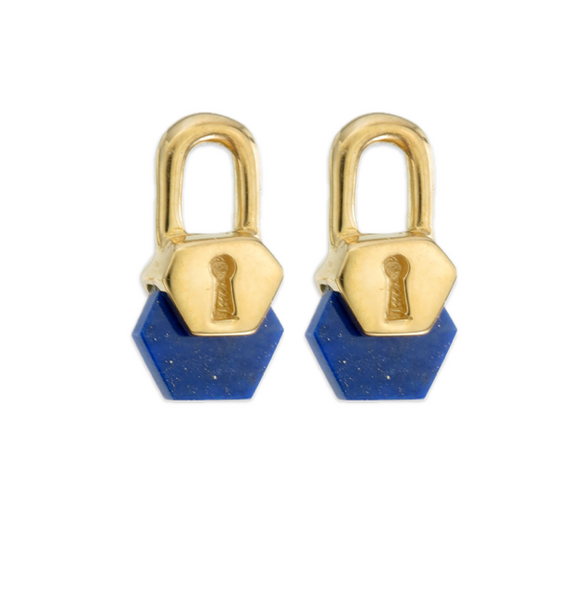 HEXI LOCKET - LAPIS LAZULI - GOLD