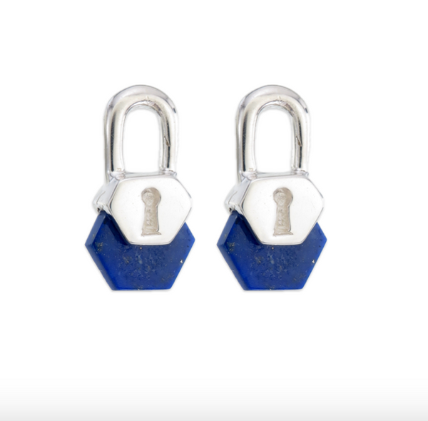HEXI LOCKET - LAPIS LAZULI - SILVER