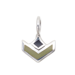 VON CHEVRON CHARM - HAZEL - SILVER