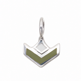VON CHEVRON CHARM - HAZEL - SILVER