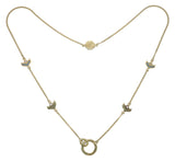 VON CHEVRON CLASP NECKLACE - SMALL - GOLD