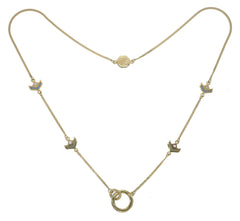 VON CHEVRON CLASP NECKLACE - SMALL - GOLD