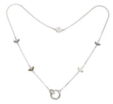 VON CHEVRON CLASP NECKLACE - SMALL - SILVER