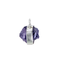 MINI ROUGH GEM CHARM - AMETHYST - SILVER