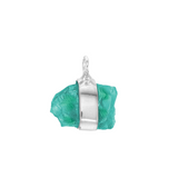 MINI ROUGH GEM CHARM - APATITE - SILVER