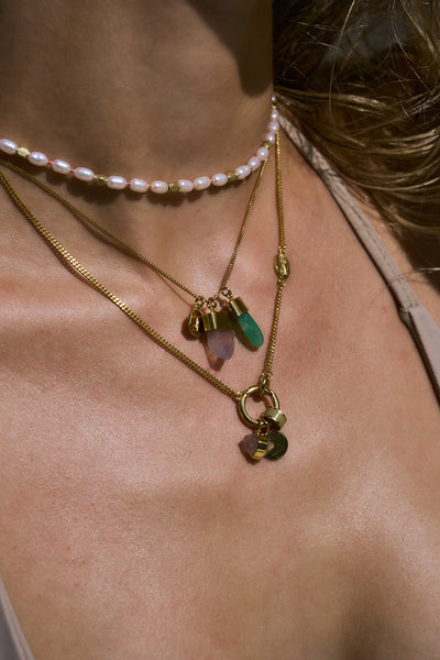 CLASP NECKLACE - FINE CHAIN - SILVER