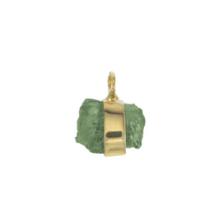 MINI ROUGH GEM CHARM - PERIDOT - GOLD