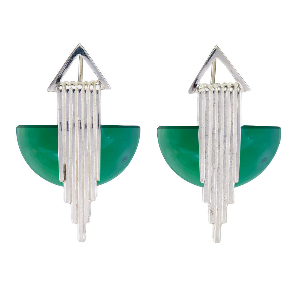 Silver and deals onyx earrings
