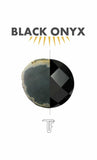 CHAIN & CORD MINI AURORA BRACELET - BLACK ONYX - BLACK CORD - GOLD