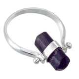 BLACK TOURMALINE SWIVEL RING - Sterling silver by tiger frame jewellery