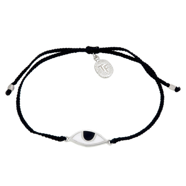 EYE PROTECTION BRACELET - BLACK - sterling silver by tiger frame jewellery