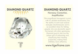 LONG CRYSTAL NECKLACE WITH APATITE & DIAMOND QUARTZ - SILVER