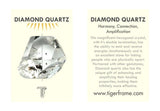 SUPER POWER CHARM NECKLACE - SMOKY WITH  DIAMOND QUARTZ - SILVER