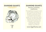 SUPERPOWER CHARM NECKLACE - CHRYSOPRASE WITH DIAMOND QUARTZ - GOLD