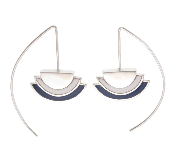 ECLIPSE EARRINGS - NAVY - sterling silver by tiger frame jewellery