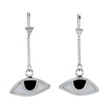 EGYPTIAN EYE PULL THROUGH EARRINGS - BLACK EYES - Sterling silver by tiger frame jewellery