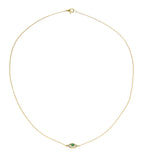 EYE SPY MINI NECKLACE - GREEN - GOLD plated sterling silver by tiger frame jewellery