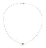 EYE SPY MINI NECKLACE - GREEN - STERLING silver by tiger frame jewellery