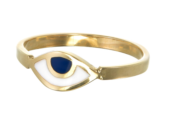 EYE SPY RING - NAVY - gold plate on sterling silver by tiger frame jewellery