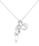 FLOWERING VINE NECKLACE - CLEAR QUARTZ - SILVER