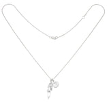 FLOWERING VINE NECKLACE - CLEAR QUARTZ - SILVER