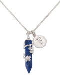 FLOWERING VINE NECKLACE - LAPIS LAZULI - SILVER