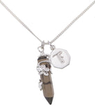 FLOWERING VINE NECKLACE - SMOKY QUARTZ - SILVER