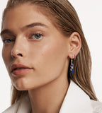 9K ROSE GOLD MINI HALO HOOPS - IOLITE