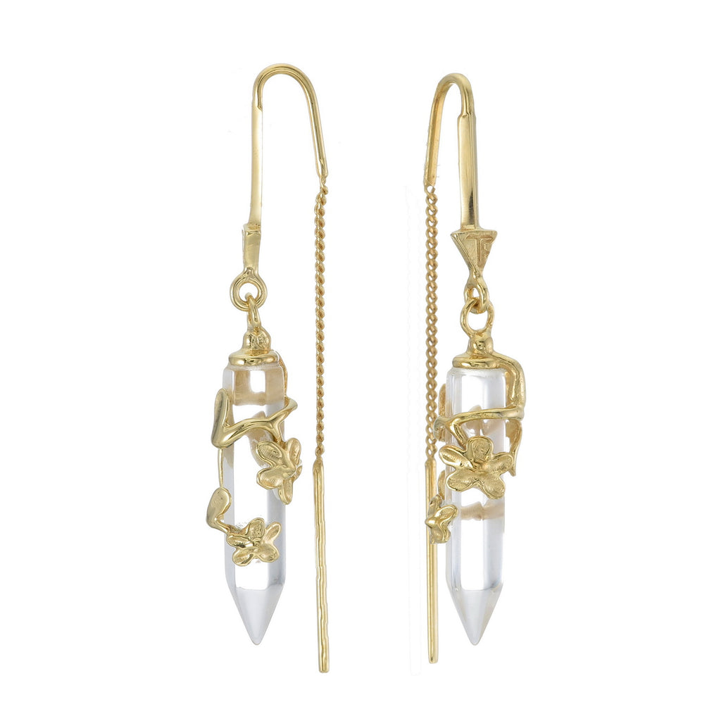 Long pull through clearance earrings
