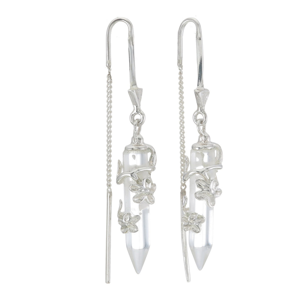 Clear hot sale quartz earrings