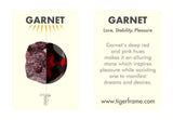 ROUGH GEM CHAIN BRACELET - GARNET - SILVER